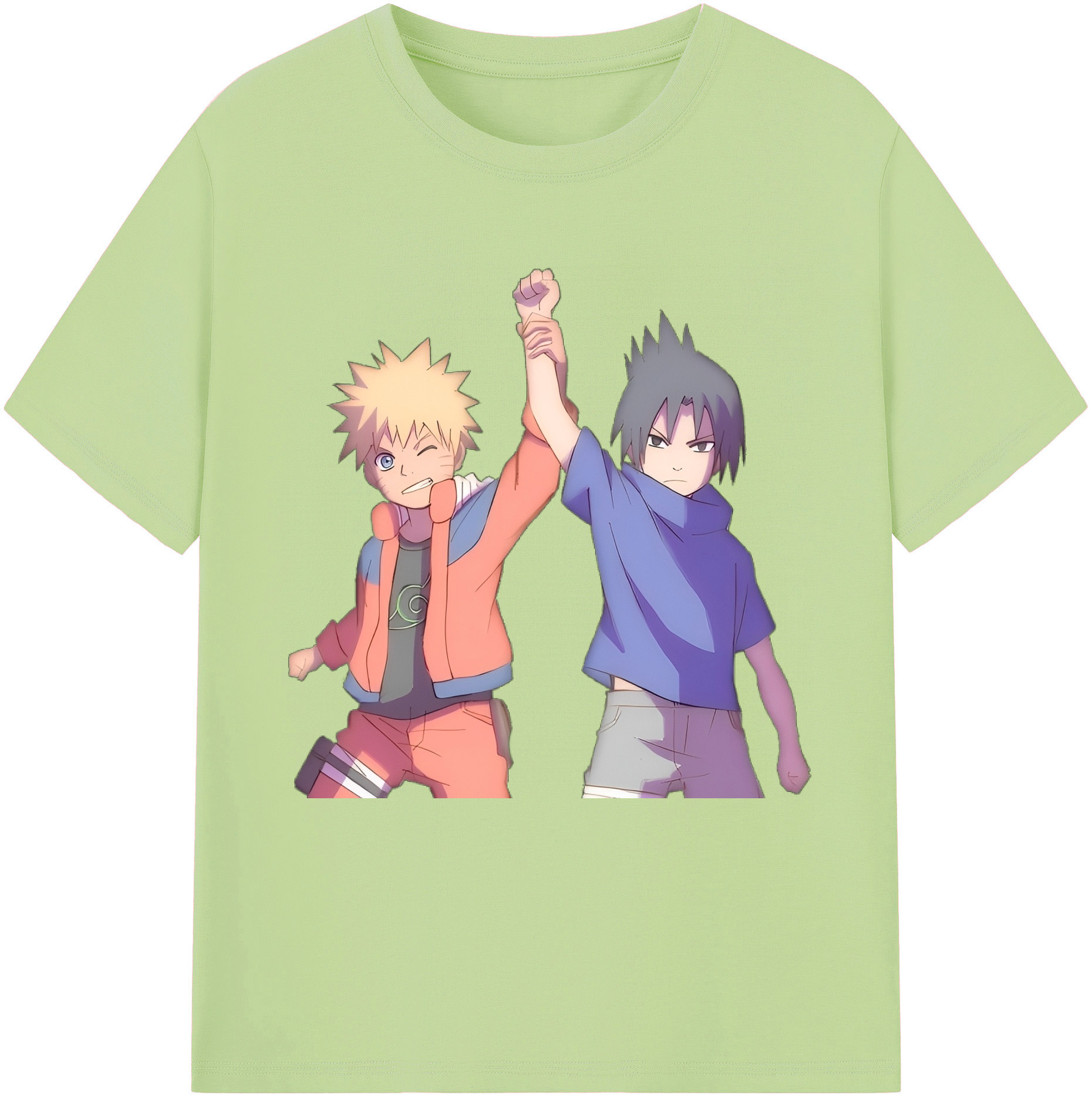 （画像用） NARUTO -ナルト- うちは サスケ Uchiha Sasuke 綿100％半袖Tシャツ（フロントプリント）